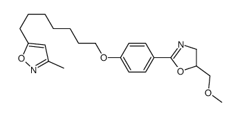 5-[7-[4-[5-(methoxymethyl)-4,5-dihydro-1,3-oxazol-2-yl]phenoxy]heptyl]-3-methyl-1,2-oxazole结构式