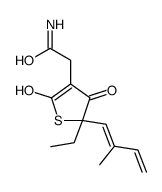 2-[(5R)-5-ethyl-2-hydroxy-5-[(1E)-2-methylbuta-1,3-dienyl]-4-oxothiophen-3-yl]acetamide结构式
