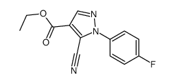 5-氰基-1-(4-氟苯基)-1H-吡唑-4-羧酸乙酯结构式