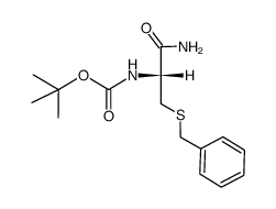 N-tert-butoxycarbonyl-S-benzylcysteinamide结构式