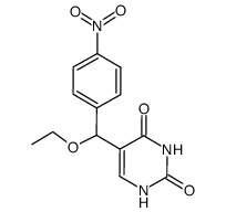5-[ethoxy-(4-nitro-phenyl)-methyl]-1H-pyrimidine-2,4-dione结构式