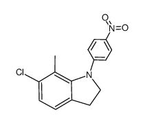 6-chloro-7-methyl-1-(4-nitrophenyl)indoline结构式