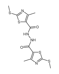 N,N'-bis-(4-methyl-2-methylsulfanyl-thiazole-5-carbonyl)-hydrazine Structure