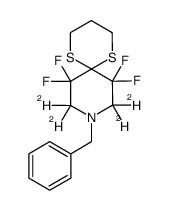 9-benzyl-8,8,10,10-tetradeutero-7,7,11,11-tetrafluoro-1,5-dithia-9-azaspiro[5.5]undecane结构式