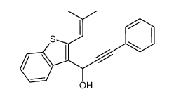 1-[2-(2-methyl-propenyl)-benzo[b]thiophen-3-yl]-3-phenyl-prop-2-yn-1-ol结构式