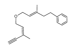 (Z)-5-[3-(2-phenylethyl)but-2-enyloxy]-3-methylpent-3-en-1-yne结构式