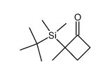2-(tert-Butyl-dimethyl-silanyl)-2-methyl-cyclobutanone Structure