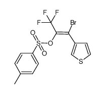 (E)-1-bromo-3,3,3-trifluoro-1-(3-thienyl)-2-tosyloxypropene Structure