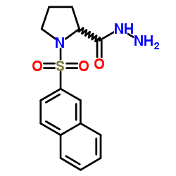 1-(2-Naphthylsulfonyl)-2-pyrrolidinecarbohydrazide结构式