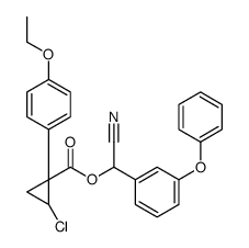 [cyano-(3-phenoxyphenyl)methyl] 2-chloro-1-(4-ethoxyphenyl)cyclopropane-1-carboxylate Structure