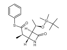 2-{3-[1-(tert-butyldimethylsilyloxy)ethyl]-4-oxoazetidin-2-yl}thiopropionic acid phenyl ester Structure
