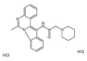N-(6-methylindolo[1,2-c]quinazolin-12-yl)-2-piperidin-1-ylacetamide,dihydrochloride结构式