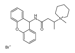 3-(1-methylpiperidin-1-ium-1-yl)-N-(9H-xanthen-9-yl)butanamide,bromide Structure