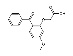 (2-benzoyl-5-methoxyphenoxy)acetic acid Structure