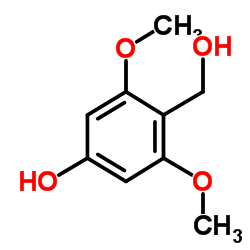 4-(Hydroxymethyl)-3,5-dimethoxyphenol结构式