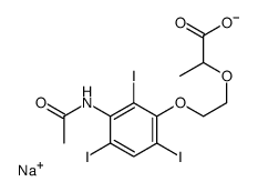 sodium,2-[2-(3-acetamido-2,4,6-triiodophenoxy)ethoxy]propanoate结构式