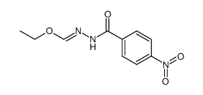 N'-(4-nitro-benzoyl)-formohydrazonic acid ethyl ester Structure