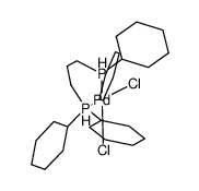Dichloro[bis(dicyclohexylphosphino)propane]palladium(II)结构式
