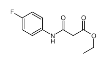 ethyl 3-(4-fluoroanilino)-3-oxopropanoate结构式