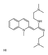 1-N,1-N'-bis[2-(dimethylamino)ethyl]-2-(1-methylquinolin-1-ium-2-yl)ethene-1,1-diamine,iodide结构式