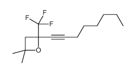 2,2-dimethyl-4-oct-1-ynyl-4-(trifluoromethyl)oxetane结构式