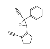 (Z)-3-(2-Ethynyl-1-cyclopentenyl)-2-phenyloxirane-1-carbonitrile结构式