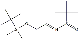 2-甲基-丙烷-2-SULFINIC酸[2-(叔丁基-二甲基-硅烷氧基)-亚乙基]-酰胺结构式