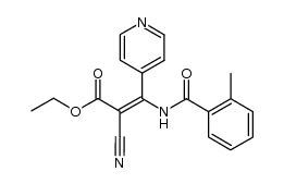 (E)-ethyl 2-cyano-3-(4-pyridyl)-3-(2-methylbenzoylamino)acrylate Structure
