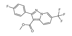 methyl 2-(4-fluorophenyl)-6-(trifluoromethyl)pyrazolo[1,5-a]pyridine-3-carboxylate结构式