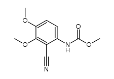 6-(N-Carbomethoxyamino)-2,3-dimethoxybenzonitrile结构式
