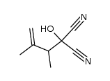 (1,2-dimethyl-allyl)-hydroxy-malononitrile结构式