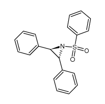 trans-2,3-diphenyl-N-benzenesulphonylaziridine结构式