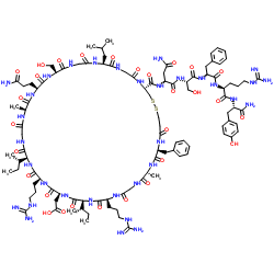 3-MERCAPTOPROPIONYL-PHE-D-ALA-GLY-ARG-ILE-ASP-ARG-ILE-GLY-ALA-GLN-SER-GLY-LEU-GLY-CYS-ASN-SER-PHE-ARG-TYR-NH2结构式