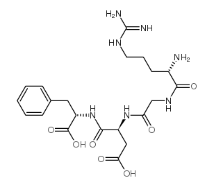 arginyl-glycyl-aspartyl-phenylalanine结构式