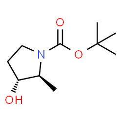 tert-butyl (2S,3R)-3-hydroxy-2-methylpyrrolidine-1-carboxylate Structure