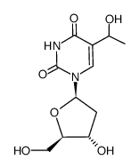 2'-deoxy-5-(1-hydroxyethyl)uridine结构式