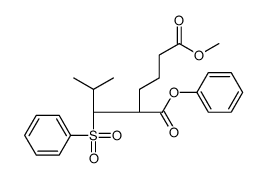 6-O-methyl 1-O-phenyl (2S)-2-[(1R)-1-(benzenesulfonyl)-2-methylpropyl]hexanedioate结构式