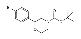tert-butyl 2-(4-bromophenyl)morpholine-4-carboxylate结构式