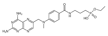 3-[[4-[(2,4-diaminopteridin-6-yl)methyl-methyl-amino]benzoyl]amino]pro pyl-ethoxy-phosphinic acid结构式