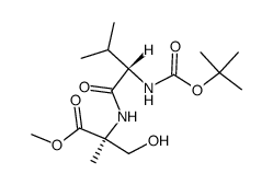 tert-butyloxycarbonyl-valyl-alpha-methylserine methyl ester结构式