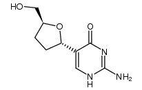 2-amino-5-((2S,5S)-5-(hydroxymethyl)tetrahydrofuran-2-yl)pyrimidin-4(1H)-one结构式