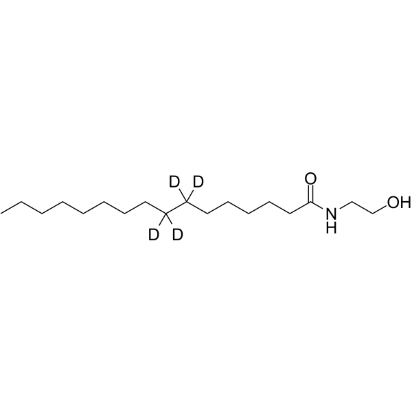 Palmitoylethanolamide-d4结构式