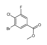 3-溴-4-氯-5-氟苯甲酸甲酯结构式