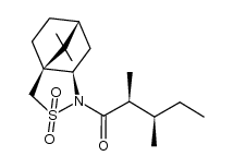 N-[(2S,3R)-2,3-dimethylpentanoyl]bornane-10,2-sultam结构式