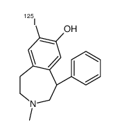 (5R)-8-(125I)Iodo-3-methyl-5-phenyl-2,3,4,5-tetrahydro-1H-3-benzazepin-7-ol结构式