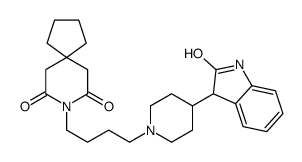 8-[4-[4-(2-oxo-1,3-dihydroindol-3-yl)piperidin-1-yl]butyl]-8-azaspiro[4.5]decane-7,9-dione结构式