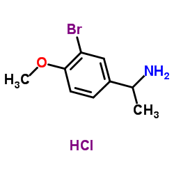 1-(3-Bromo-4-methoxyphenyl)ethanamine hydrochloride (1:1) Structure