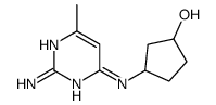 3-[(2-amino-6-methylpyrimidin-4-yl)amino]cyclopentan-1-ol Structure