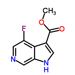 Methyl 4-fluoro-1H-pyrrolo[2,3-c]pyridine-3-carboxylate结构式