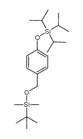 tert-butyldimethyl((4-((triisopropylsilyl)oxy)benzyl)oxy)silane Structure